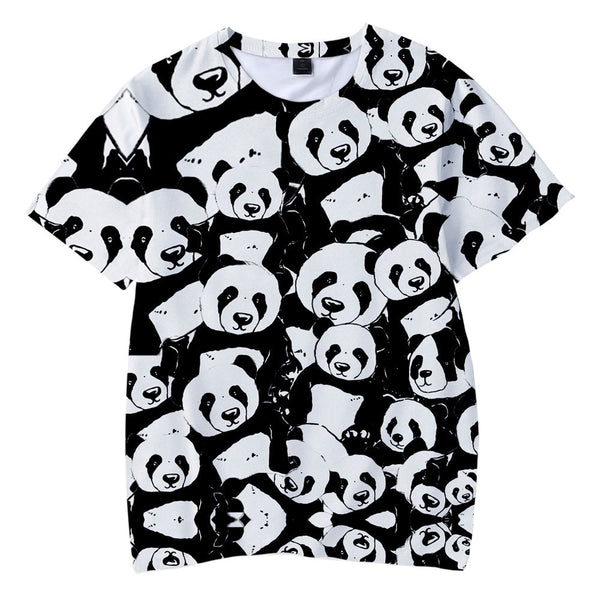motifs plein de panda noir et blanc