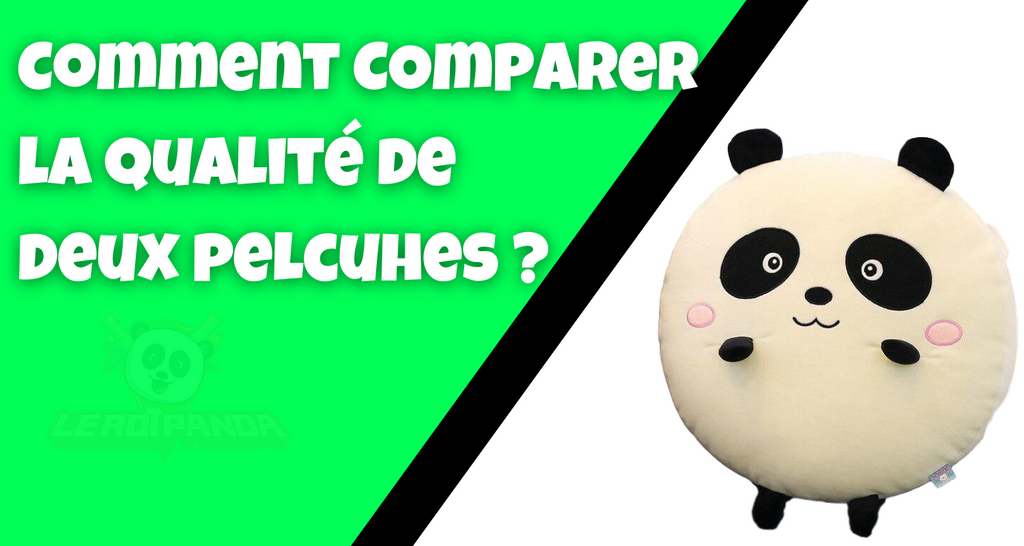Comment comparer la qualité de deux peluches pandas ?
