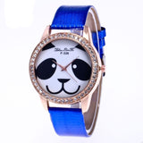 montre panda elegante bleue eclarlate