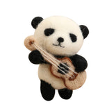 peluche panda guitariste en laine