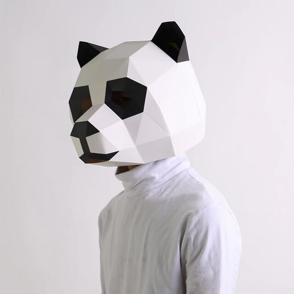 Masque en 3D Panda Cubique