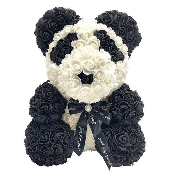 ourson panda fleurs classique