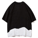 T-Shirt Oversize Noir et Blanc motifs Panda Horreur