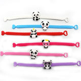 Bracelet de Doigt Panda en Caoutchouc Personnalisable