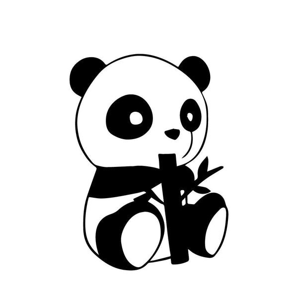 panda tenant un bambou