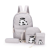 sac gris motifs panda