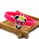 Bracelet de Doigt Panda en Caoutchouc Personnalisable