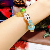 Bracelet Panda de Pierres Turquoises
