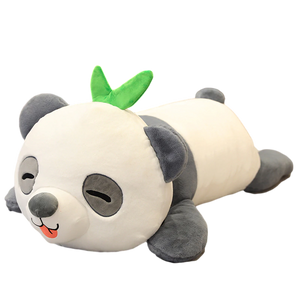 Peluche Panda Tête de Bambou Yeux Fermés