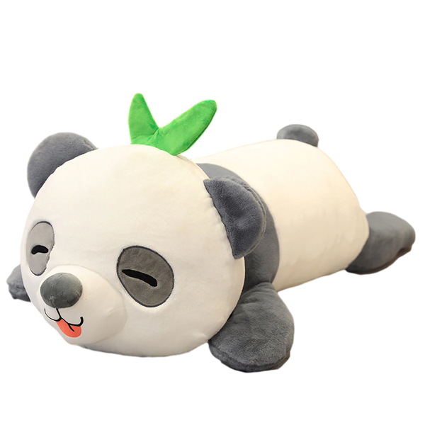 Peluche Panda Tête de Bambou Yeux Fermés