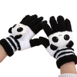 gants tete panda noirs