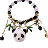 Bracelet Panda à Feuilles
