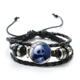 bracelet panda cuir bleu