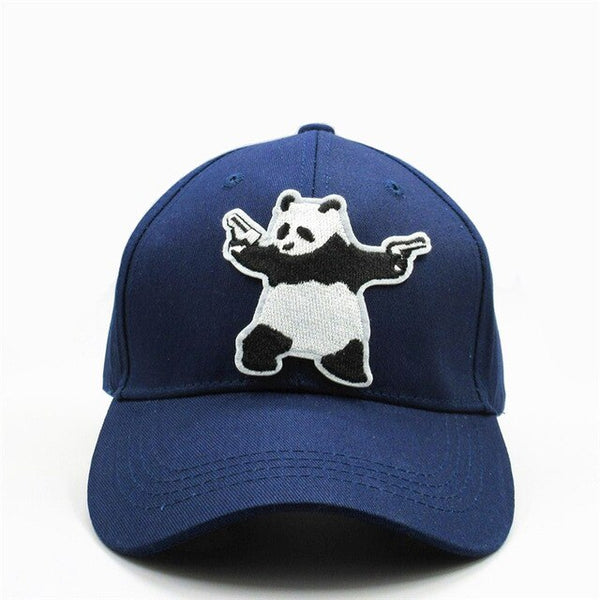 casquette panda bleu