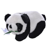Peluche Panda Mangeant une Feuille de Bambou