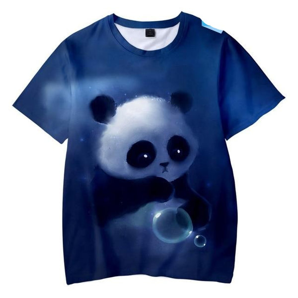 T-Shirt Panda jouant avec une Bulle