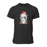 T-Shirt Blanc Panda Père Noël
