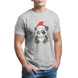 T-Shirt Blanc Panda Père Noël