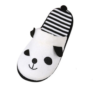 chaussons charentaises panda blanches