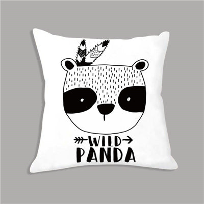 oreiller coussin wild panda carré