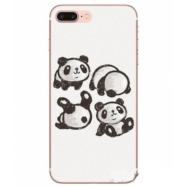 Other - Etui en PU + TPU avec support bébé panda pour votre Apple