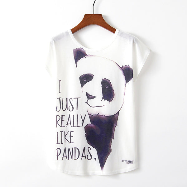 t shirt panda anglais
