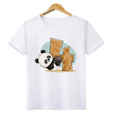 T Shirt Blanc Panda Anniversaire de 4 ans