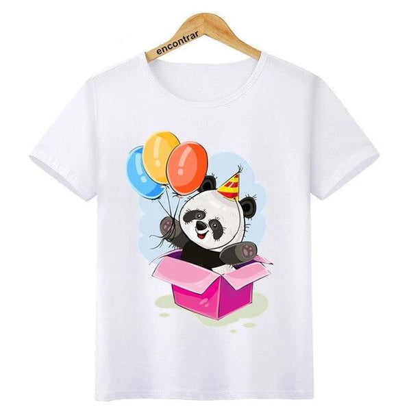 t shirt panda avec ballon